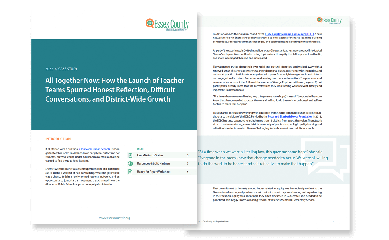 All Together Now: How the Launch of Teacher Teams Spurred Honest Reflection, Difficult Conversations, and District-Wide Growth Featured Case Study