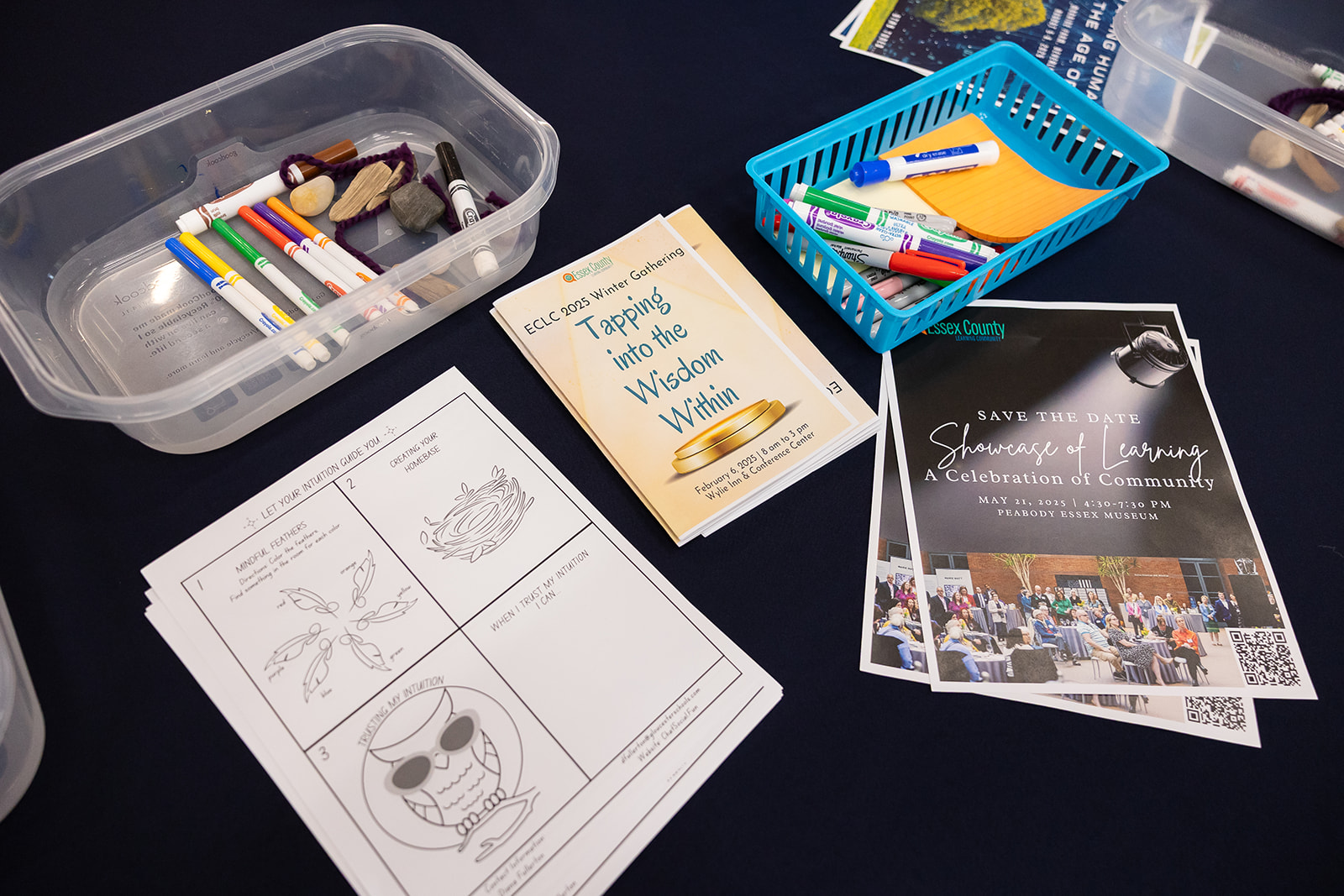 Materials on a table